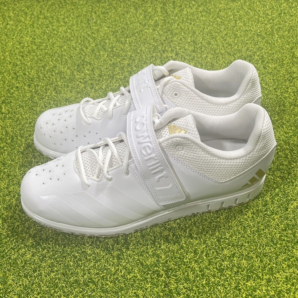 Adidas Powerlift 3.1 Size 13 Weight Lifting Training Shoes White Gold AC7467